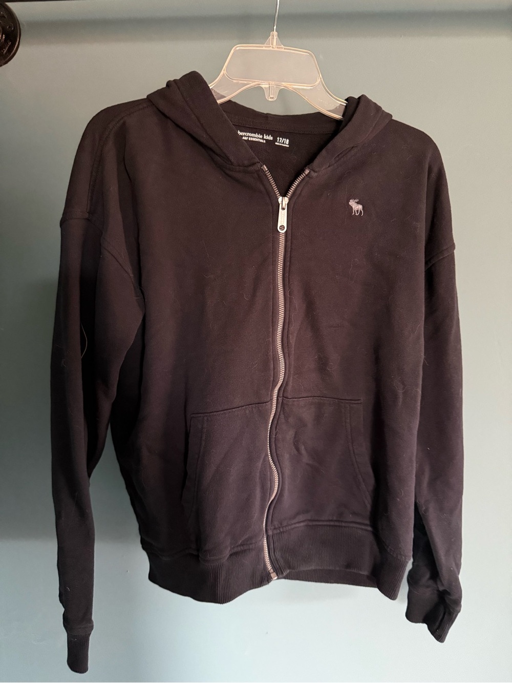Abercrombie & Fitch Youth Black Zip-Up Hoodie